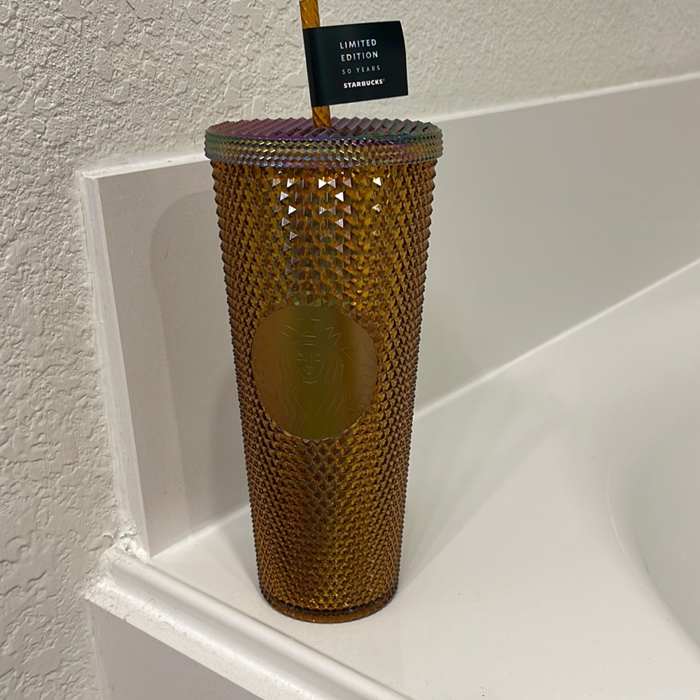Starbucks studded tumbler.